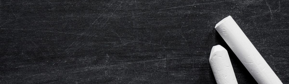 Chalkboard with chalk