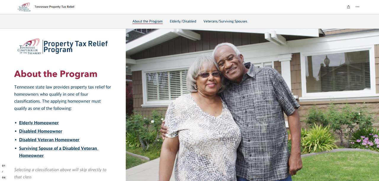 Image of Tax Relief Portal that links to the site