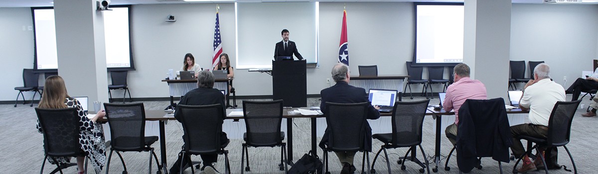 This image shows a TN Board of Utility Regulation meeting in progress.
